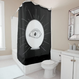 Rideaux De Douche Voyante de l'Œil Voyante Boule de Cristal Ésotériq