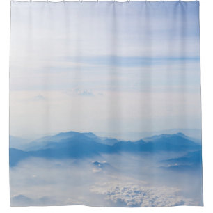Rideaux De Douche Vue du ciel bleu et des montagnes depuis l'avion s