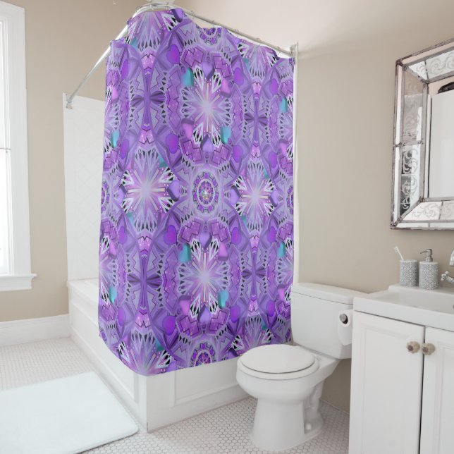Rideaux De Douche W2 pourpre (En situation)