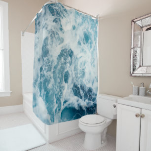 Rideaux De Douche Water bleu