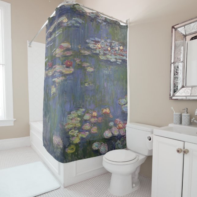 Rideaux De Douche Water Lilies by Claude Monet (En situation)