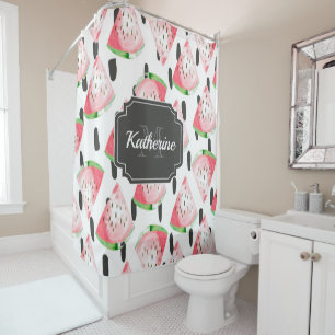 Rideaux De Douche Watercolor Watermelon