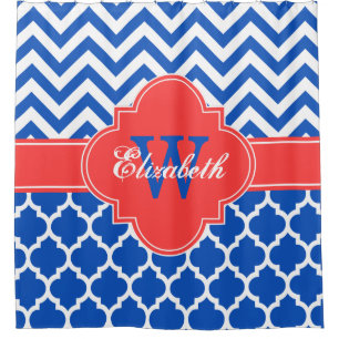 Rideaux De Douche Whal Coral Rouge Marocain #5 Chevron 1IQRN