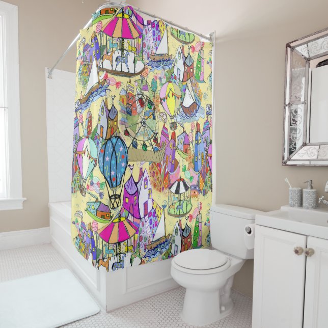 Rideaux De Douche Whimsical Wonderland (En situation)