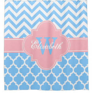 Rideaux De Douche Whirt rose marocain #5 Chevron 1IQRN
