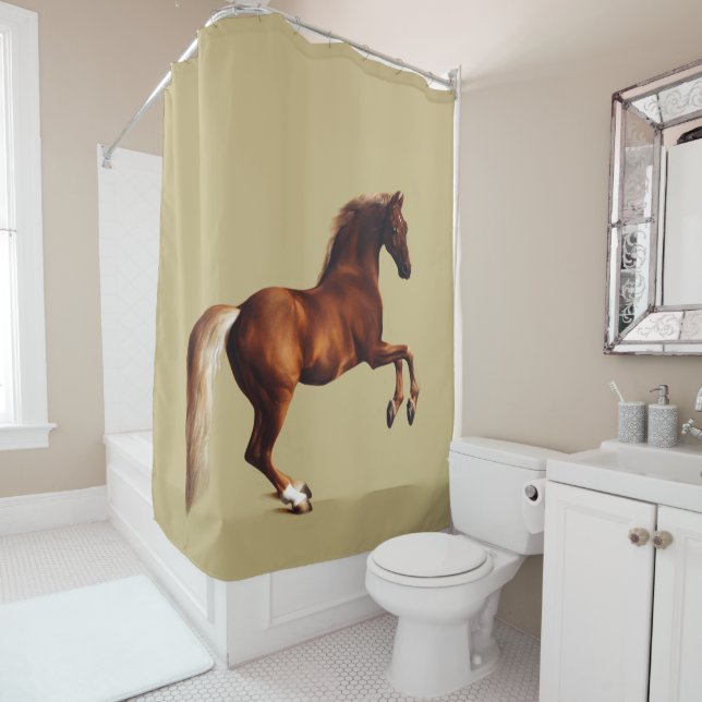 Rideaux De Douche Whistlejacket horse painting by George Stubbs (En situation)