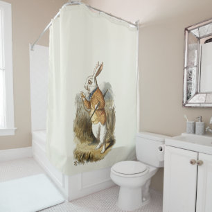 Rideaux De Douche White Rabbit from Alice In Wonderland Vintage