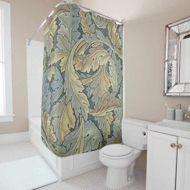 Rideaux De Douche William Morris Acanthus Feuille Floral Art Nouveau (En situation)