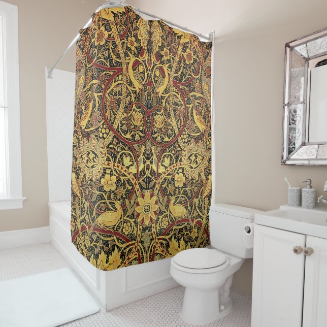 Rideaux De Douche William Morris Bullerswood Tapisserie Faux (En situation)