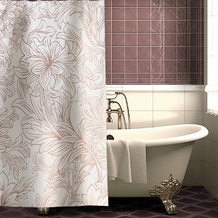 Rideaux De Douche William Morris Chrysanthemum Motif Douche Curtai