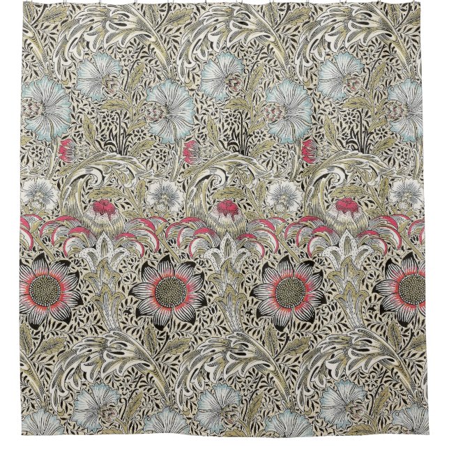 Rideaux De Douche William Morris Corncocktail fond d'écran floral (Devant)