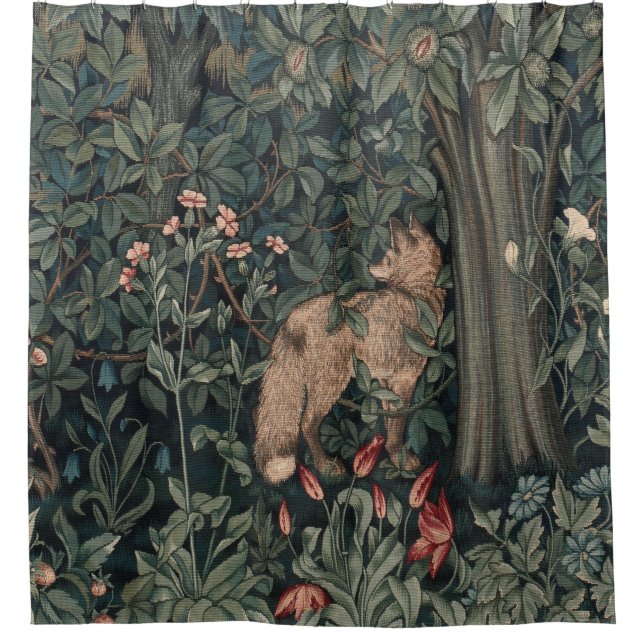 Rideaux De Douche William Morris Faune sauvage Fox (Devant)