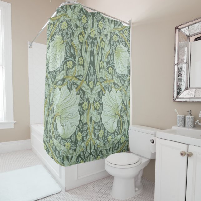 Rideaux De Douche William Morris, motif Art nouveau, art magnifique (En situation)