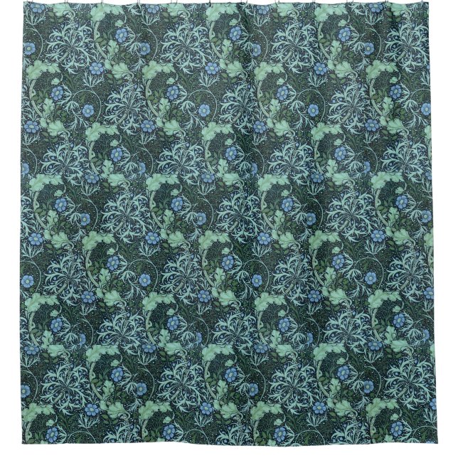 Rideaux De Douche William Morris Motif d'algues (Devant)