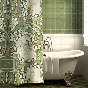 Rideaux De Douche William Morris Pimpernel Motif Vintage Douche Cu