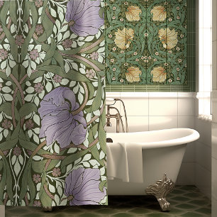 Rideaux De Douche William Morris Pimpernel Motif Vintage Douche Cu