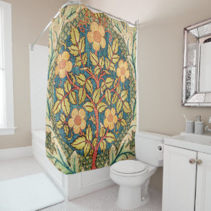 Rideaux De Douche William Morris Rose Wreath 