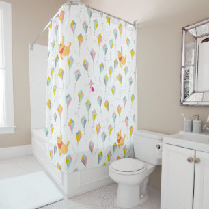 Rideaux De Douche Winnie l'Ourson Motif Pastel Kite