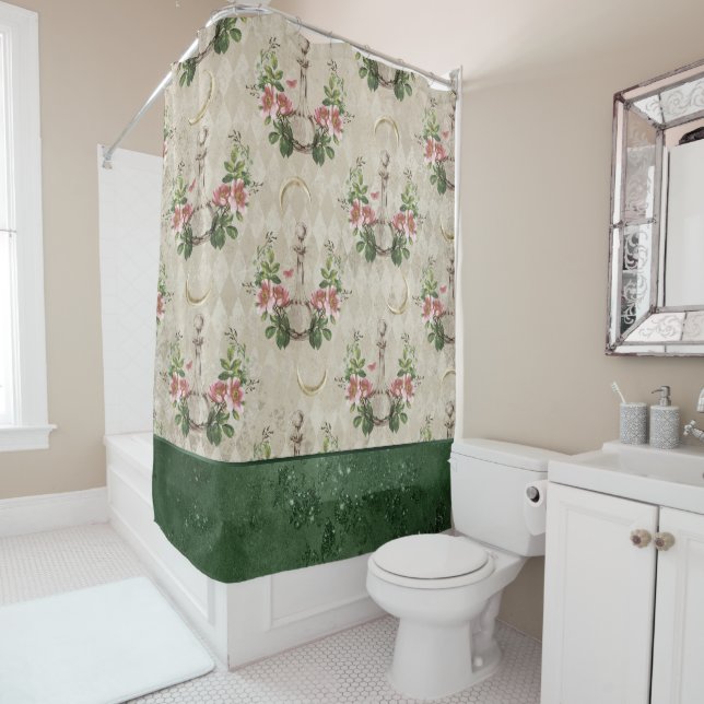 Rideaux De Douche Witchy Romance | Apothecary Decanter Floral (En situation)