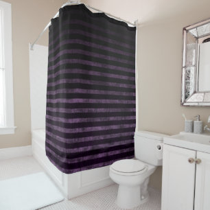 Rideaux De Douche Witchy Stripes in Purple and Black