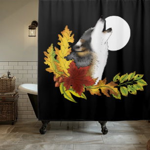 Rideaux De Douche Wolf Howling Moon