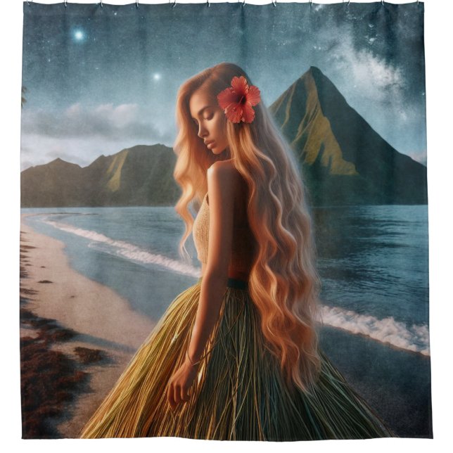 Rideaux De Douche Woman in Grass Skirt (Devant)