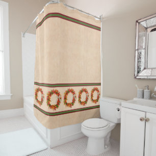 Rideaux De Douche Wreath du sud-ouest du Chili sur Adobe Wall