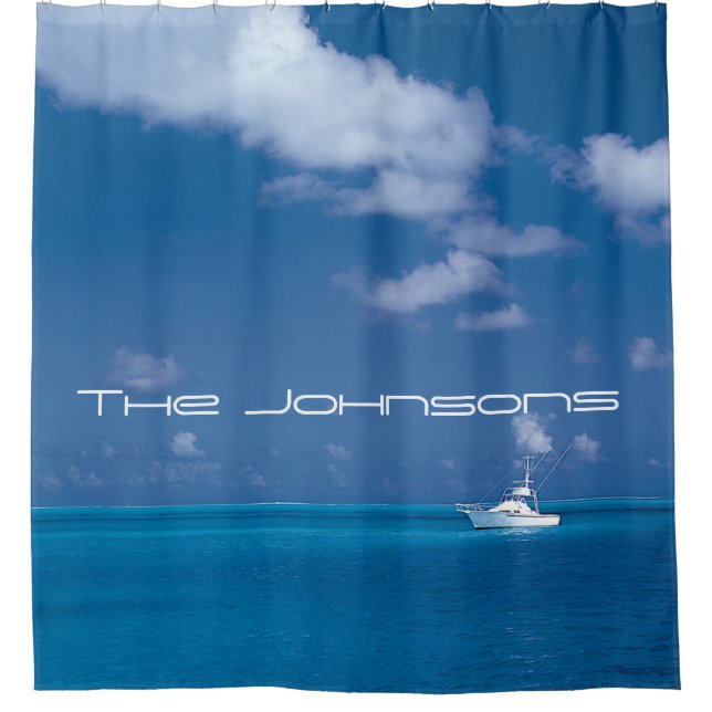 Rideaux De Douche Yachting dans le bleu (Devant)