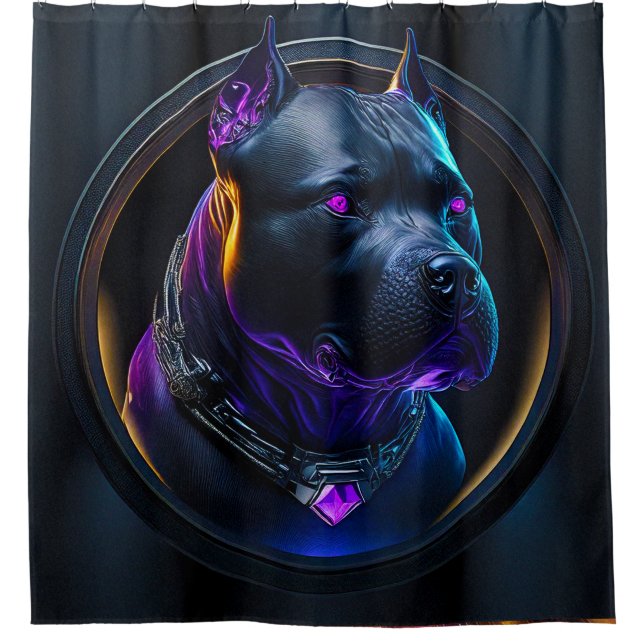 Rideaux De Douche Yeux de l'Univers Pit bull 04a (Devant)