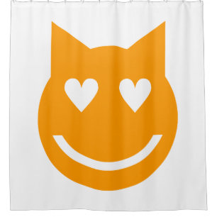 Rideaux De Douche Yeux en forme de coeur Emoji