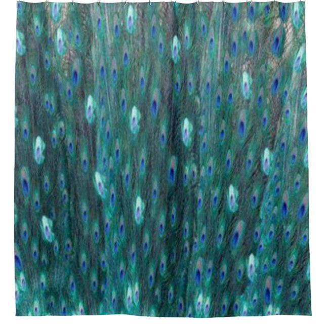 Rideaux De Douche Yeux turquoises brillants de paon (Devant)