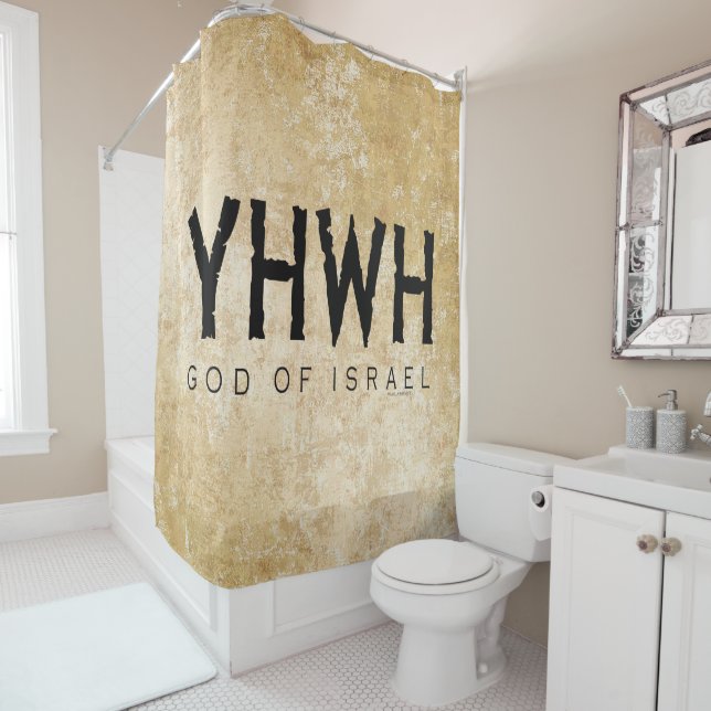 Rideaux De Douche YHWH (Jéhovah) (En situation)