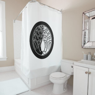Rideaux De Douche Yin et yang embrassant des gingembres japonais en
