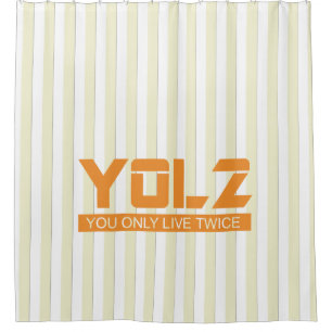 Rideaux De Douche YOL2 Vous ne vivez que deux fois Citer Orange sur