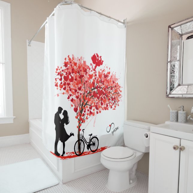 Rideaux De Douche You and Me, and Cupid Shower Curtain (En situation)