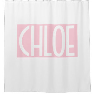 Rideaux De Douche Your Bold White Text on Light Pink