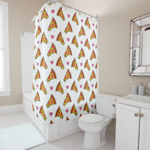 Rideaux De Douche Yummy Pizza Slices Motif