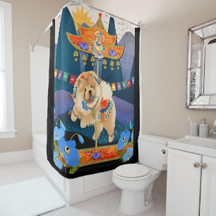 Rideaux De Douche ZEN CARNIVAL Chow -rideau de douche
