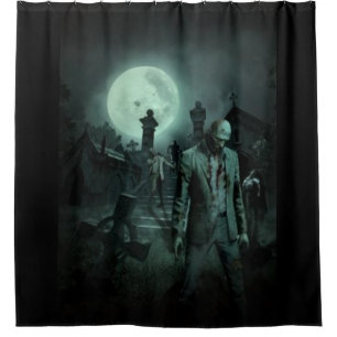 Rideaux De Douche Zombies Pleine lune