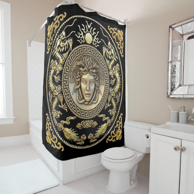 Rideaux De Douche Zone de conception de Medusa Oriental Aubusson (En situation)
