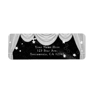 Rideaux d'invitation HOLLYWOOD Noir & Blanc
