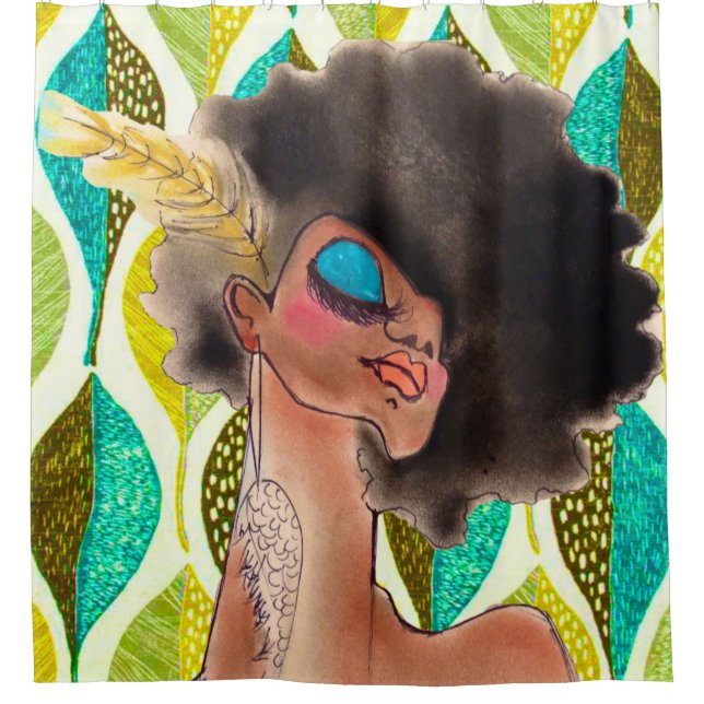 Rideaux en douche féeriques d'Afro (Devant)