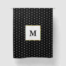 Motif et monogramme simple Polka Noir & Blanc