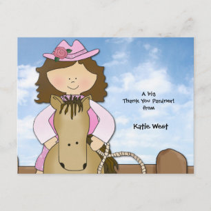 Ride'em Cowgirl Personalized Thank You/Notecard You Card