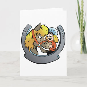 Rider And Horse Greeting Cards