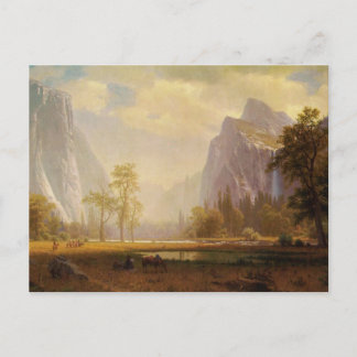 Rider at Lake in Canyon Painting Postcard