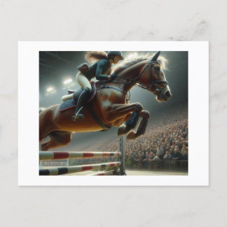 Rider at the Horse Event,  Postcard