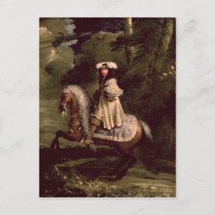 Rider in Blue Postcard