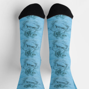 Rider on a Rearing Horse  Leaonardo Da Vinci Socks