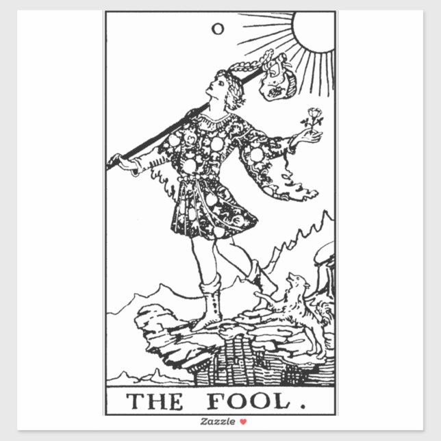 Rider Waite Tarot Major Arcana The Fool  (Sheet)